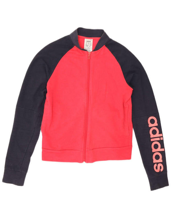 Adidas Veste de survêtement graphique pour femme UK 8/10 Small Rose Colourblock