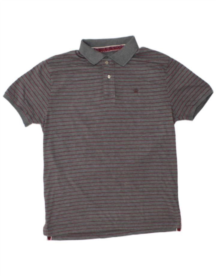 Polo Scout Homme 2XL Gris Rayé Coton