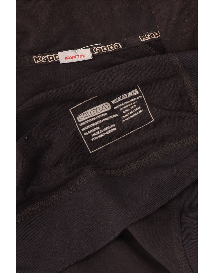 Kappa Veste de survêtement pour homme 2XL en coton noir