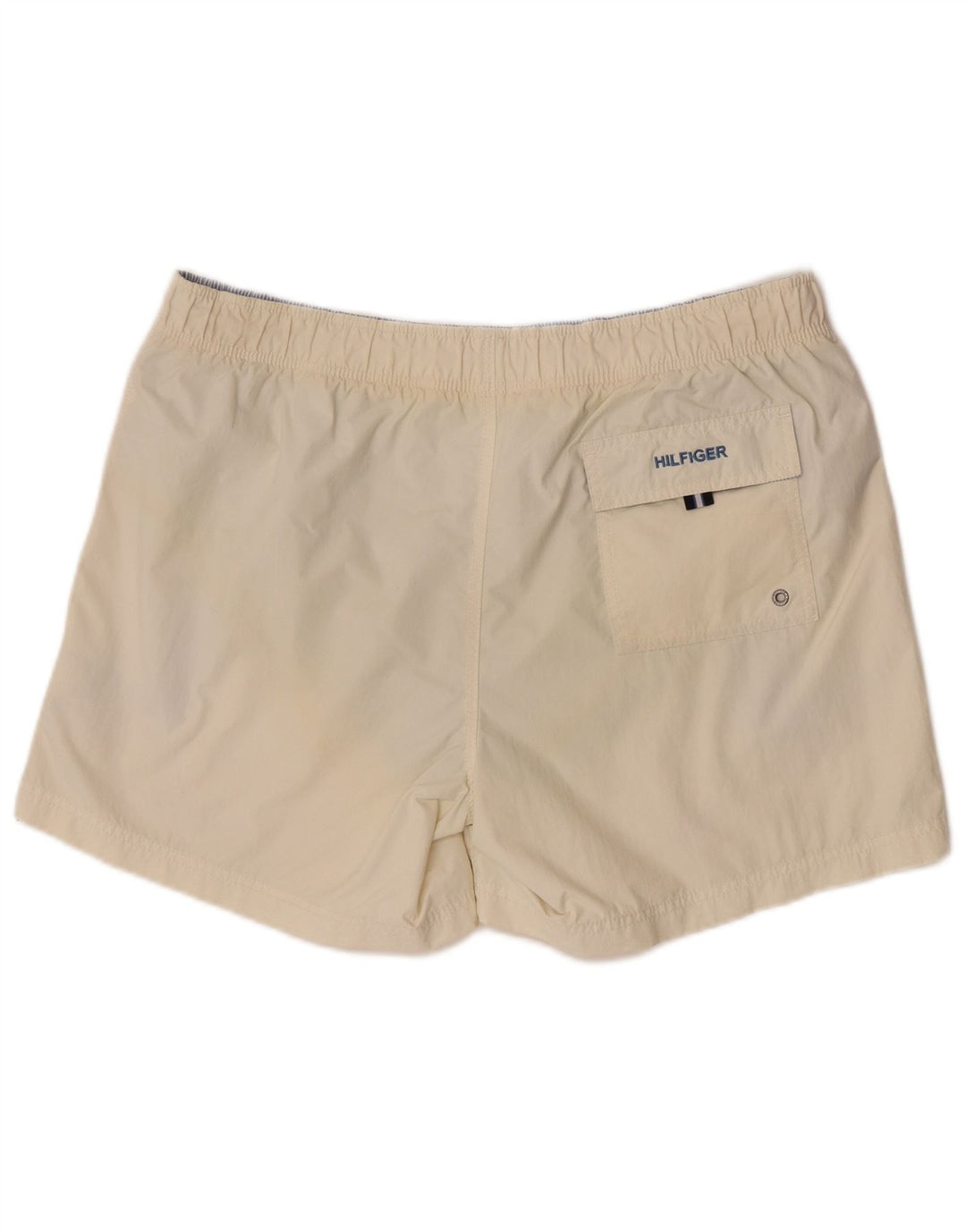 Tommy Hilfiger Short de bain pour homme Large en polyester color block blanc cassé