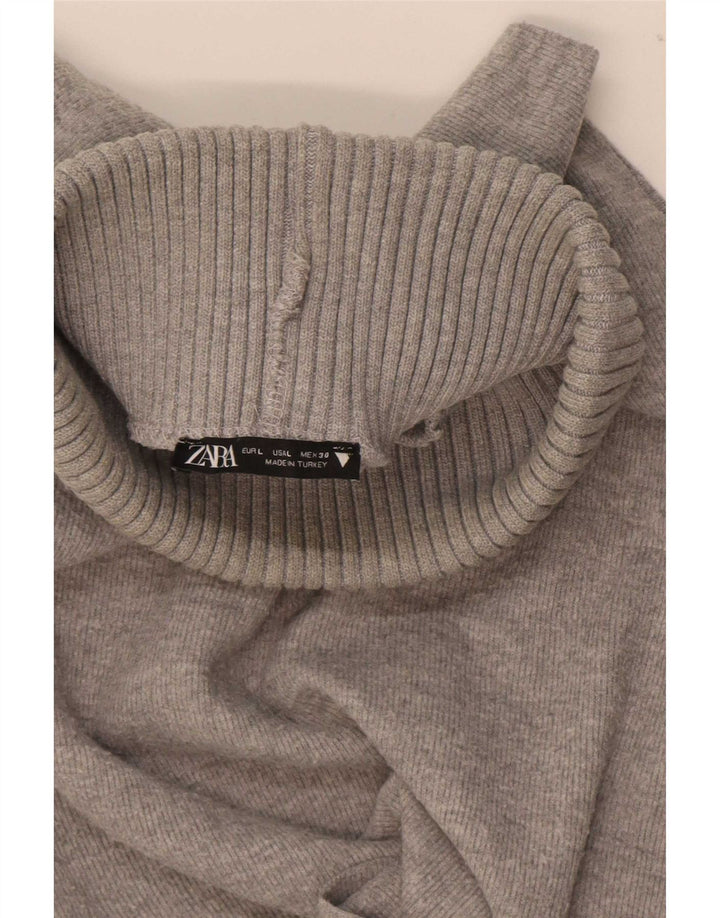 Zara Womens Vest Débardeur UK 16 Large Gris