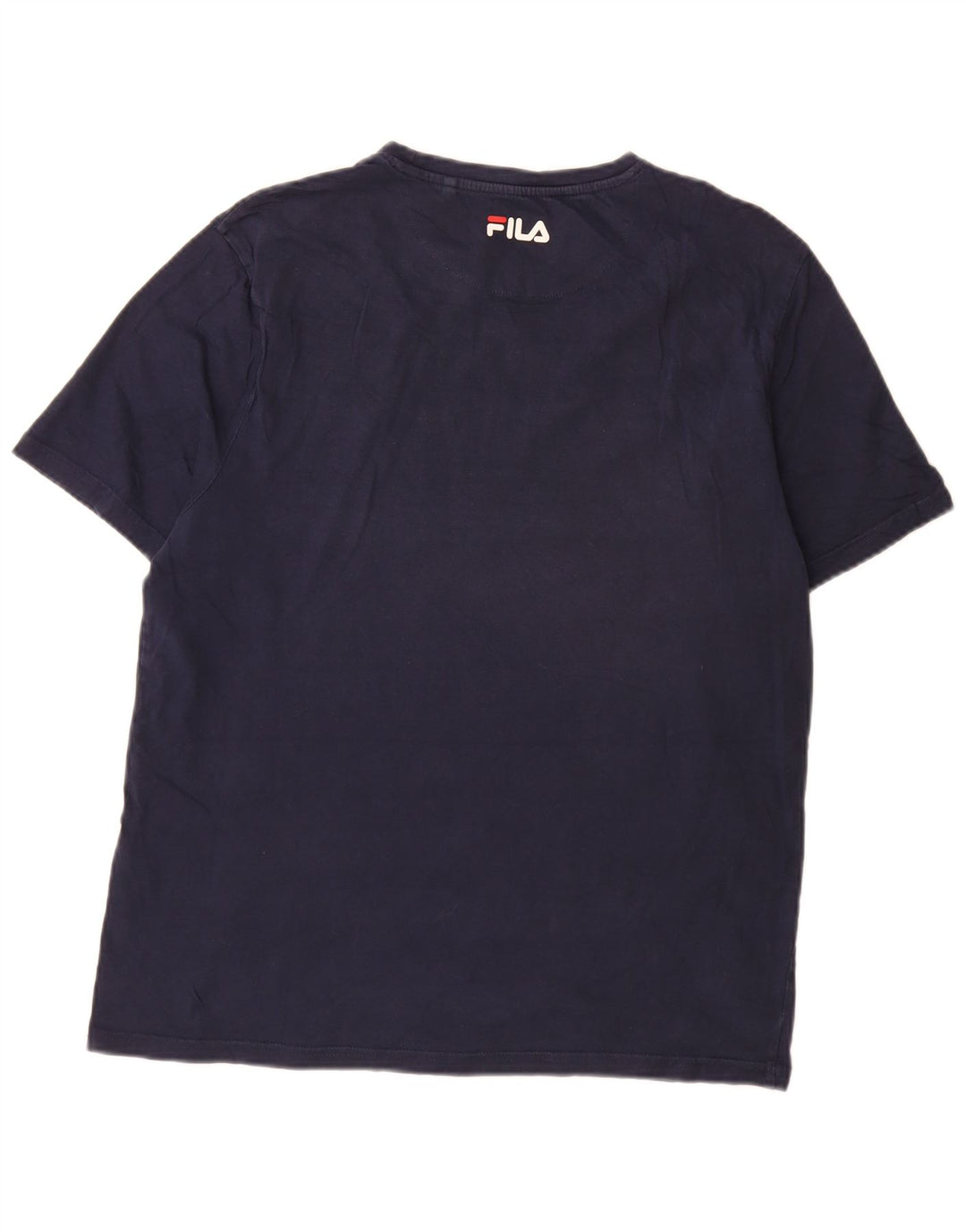 Fila T-Shirt Homme Bleu Marine Moyen Colorblock Coton
