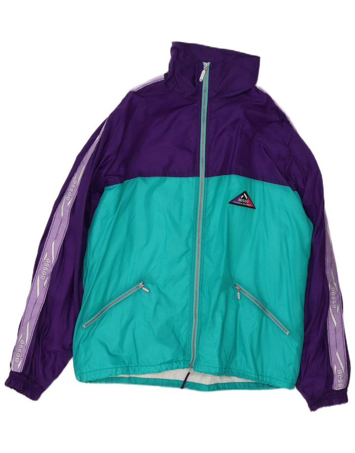 Aesse Veste de survêtement coupe ample graphique pour homme Violet moyen Colourblock