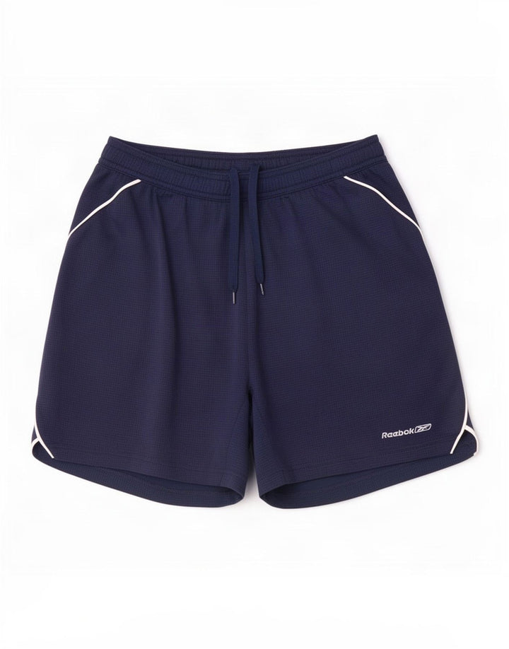 Reebok Short de sport homme petit bleu marine polyester