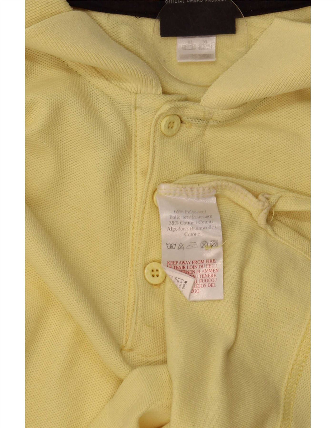 Umbro Polo Homme XL Jaune Polyester