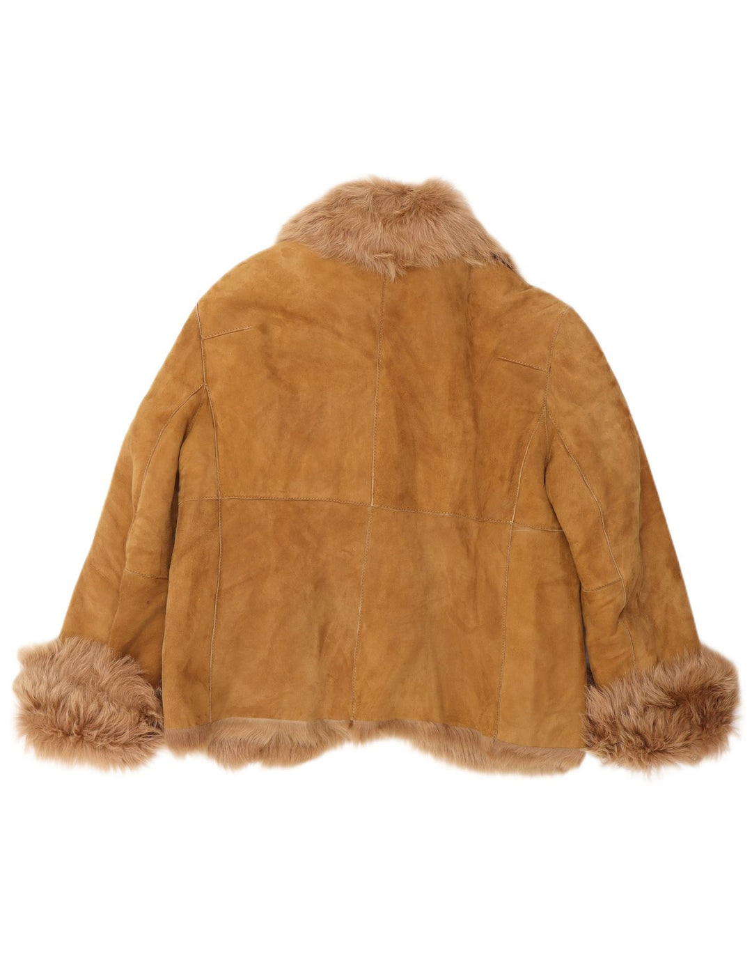 PAUL & SHARK Veste en Daim Femme UK 18 XL Cuir Beige