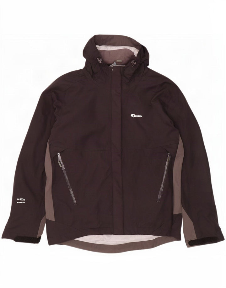 Nordsen Veste de pluie à capuche pour homme UK 38 Medium Noir Colorblock Nylon