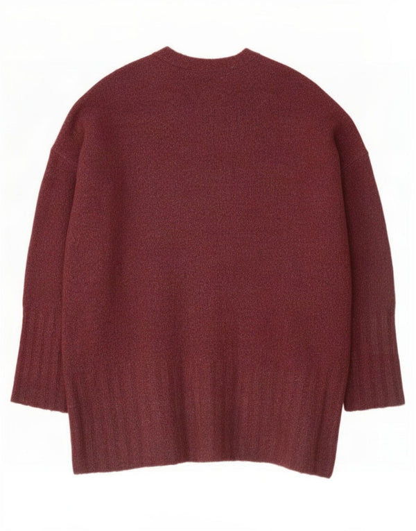Marks & Spencer Pull cardigan surdimensionné pour femme UK 16 Large Bordeaux
