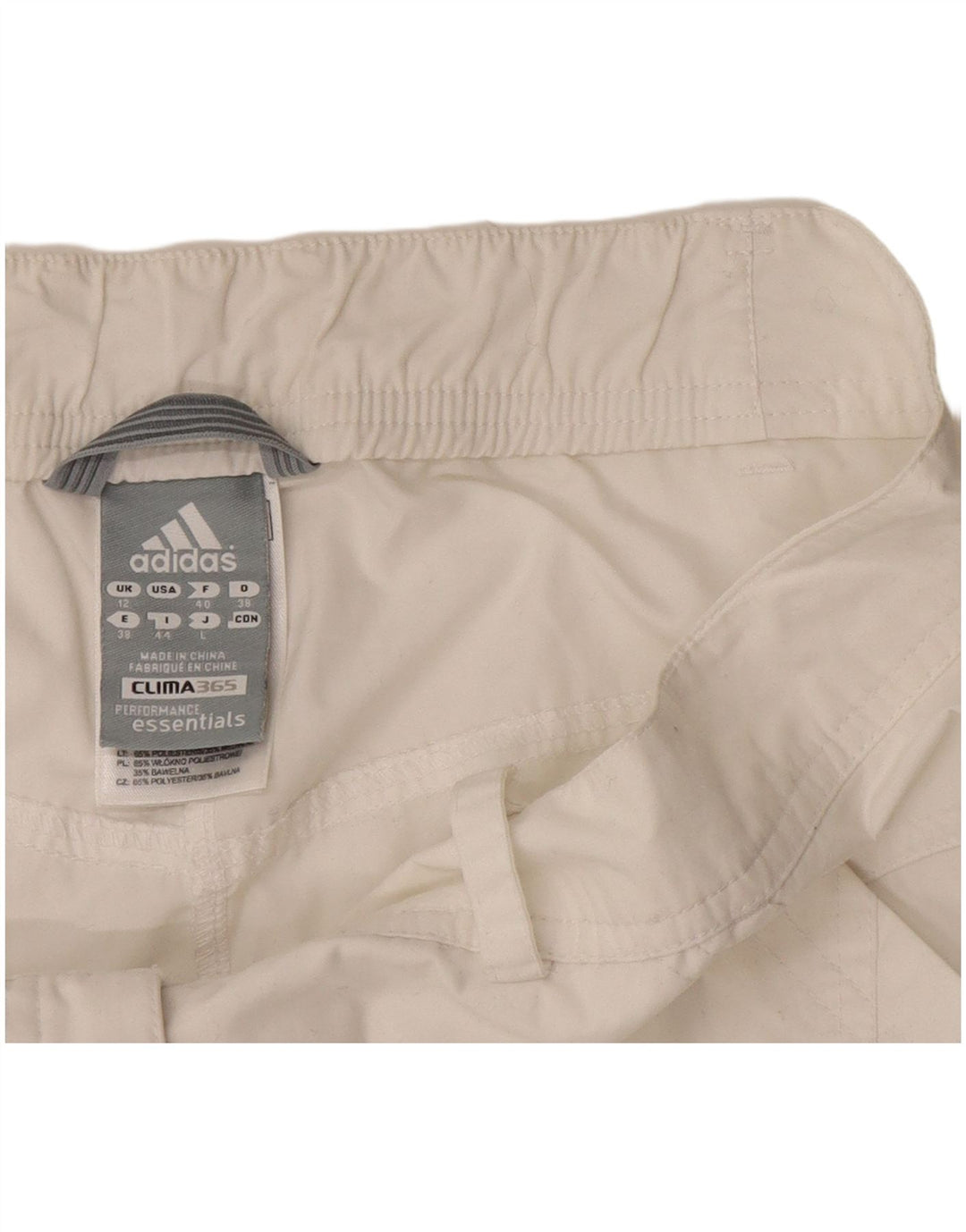 Adidas Pantalon capri Clima 365 pour femme UK 12 Medium W30 L20 Blanc