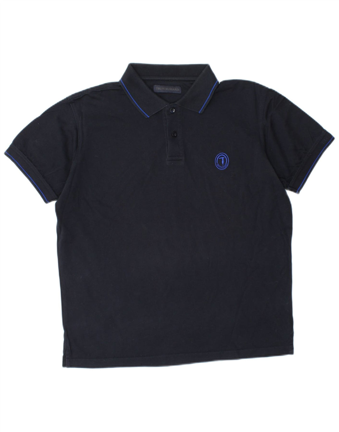 TRUSSARDI Polo Homme Bleu Marine Moyen Coton