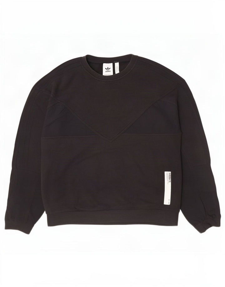 Adidas Sweat-shirt pour homme en coton noir moyen
