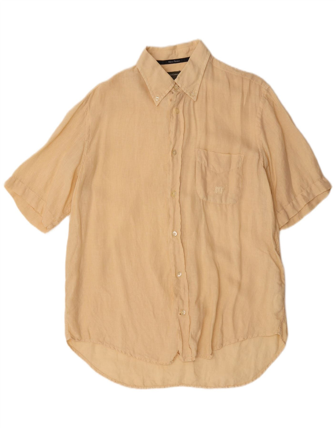 Henry Cottons Chemise à manches courtes pour homme Taille 41 Lin beige moyen