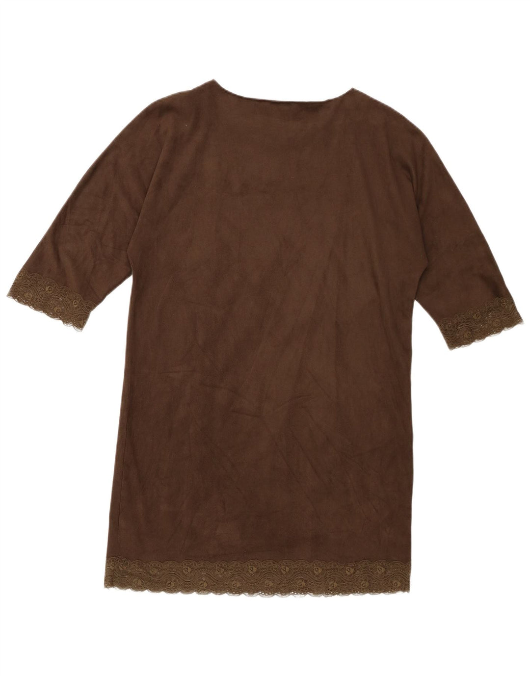 ZARA Robe droite surdimensionnée pour femme UK 10 Petit Marron