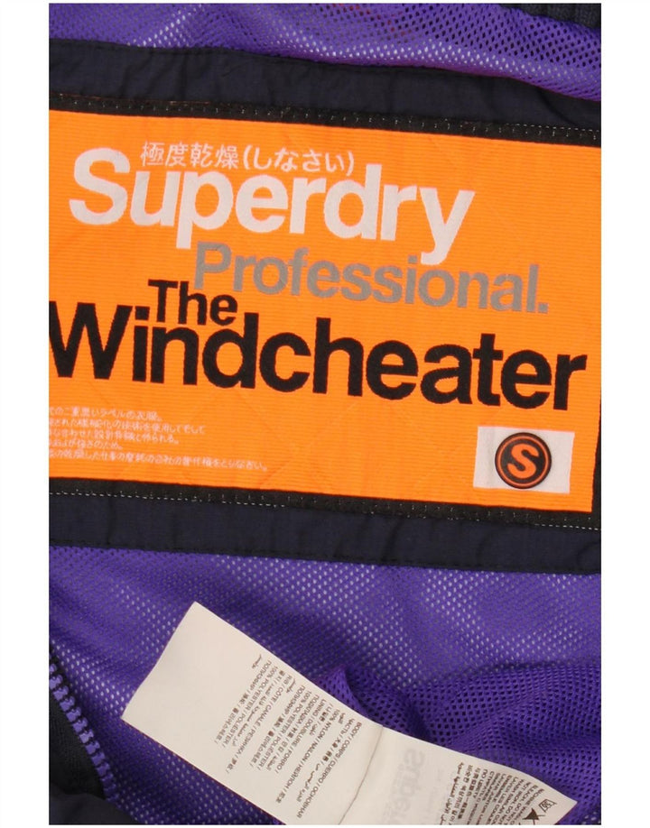 Superdry Veste coupe-vent The Windcheater pour femme UK 10 Small Bleu marine