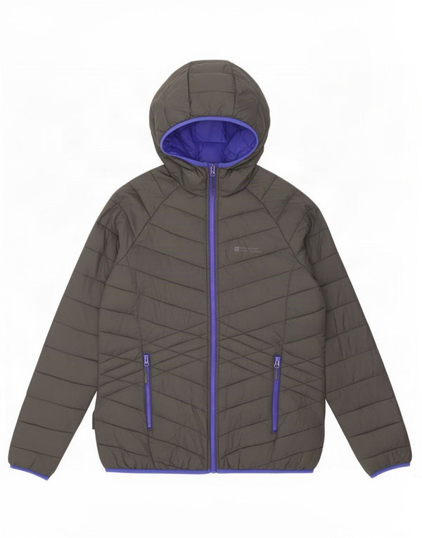 Mountain Warehouse Veste rembourrée à capuche pour femme UK 16 Large Gris Nylon