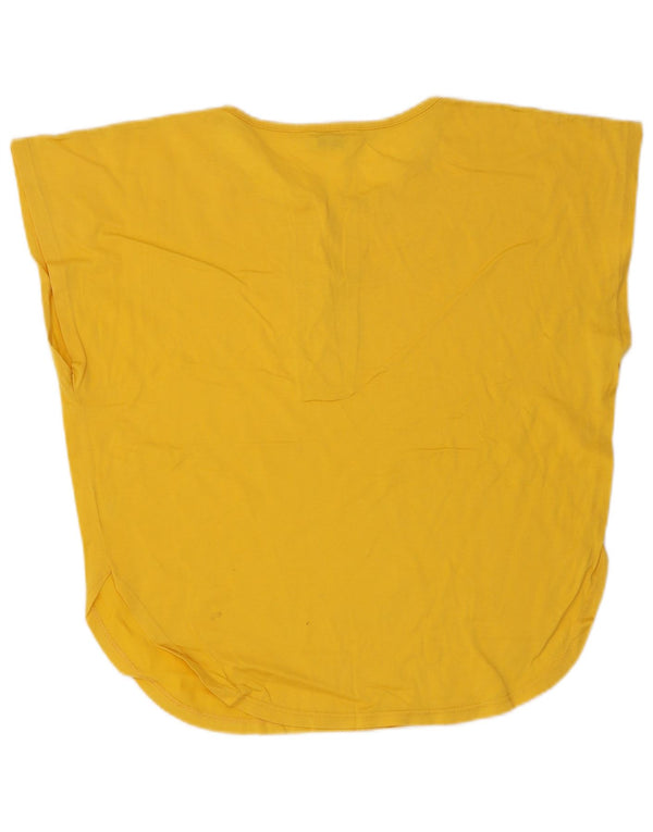 Marella T-shirt graphique pour femme UK 14 Large Jaune Coton