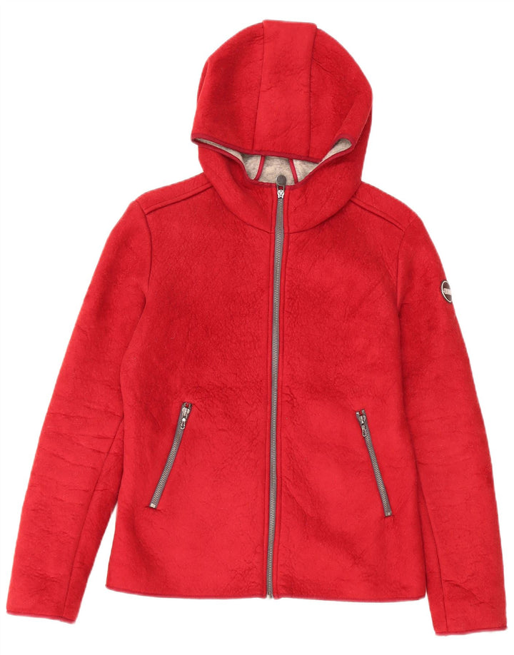 Colmar Veste polaire surdimensionnée à capuche pour femme IT 42 Small Rouge Polyester