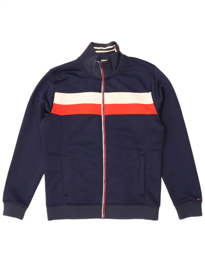 Tommy Hilfiger Veste de survêtement pour homme Bleu marine moyen Colourblock