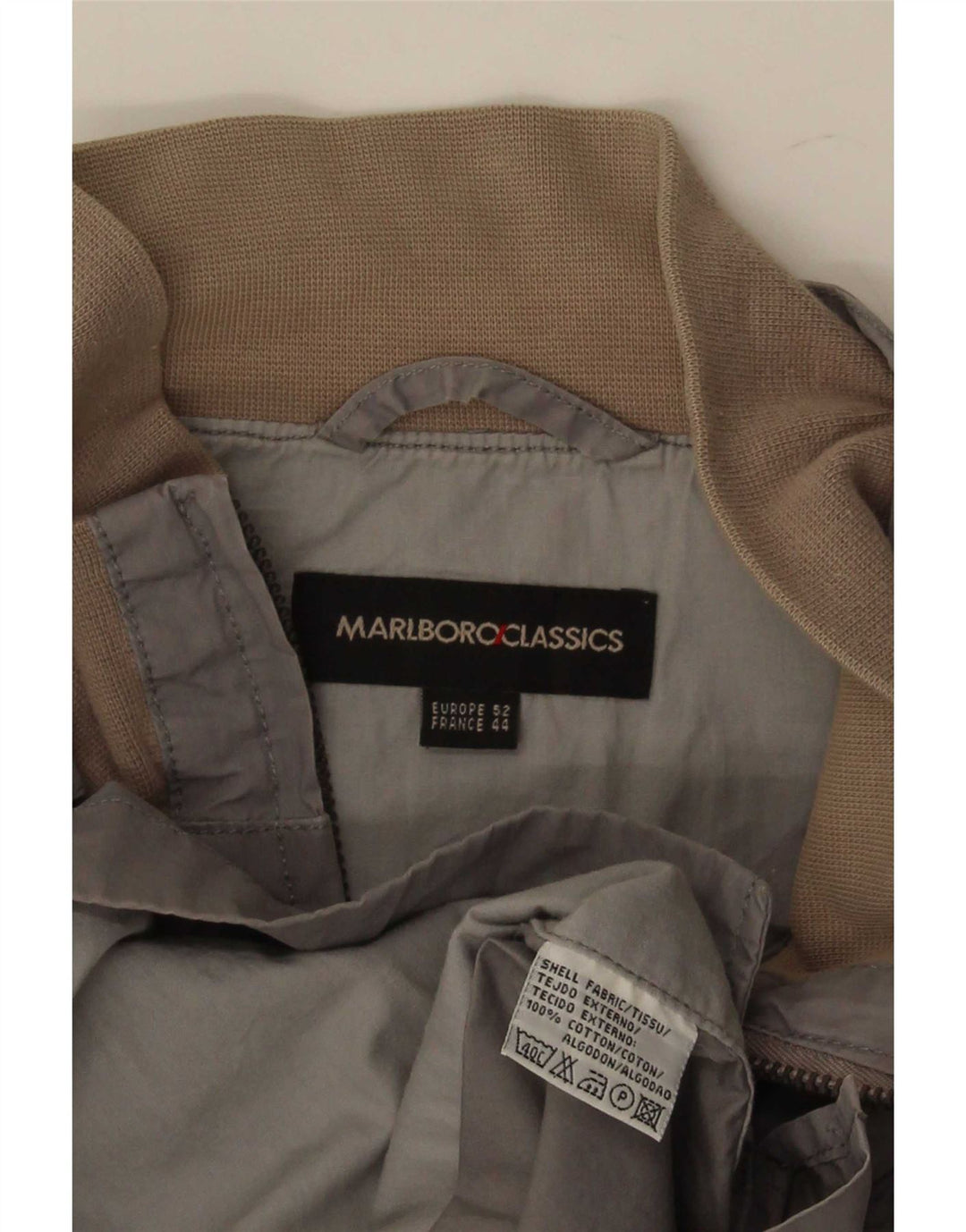 Marlboro Classics Veste Bomber Homme EU 52 XL Gris Coton