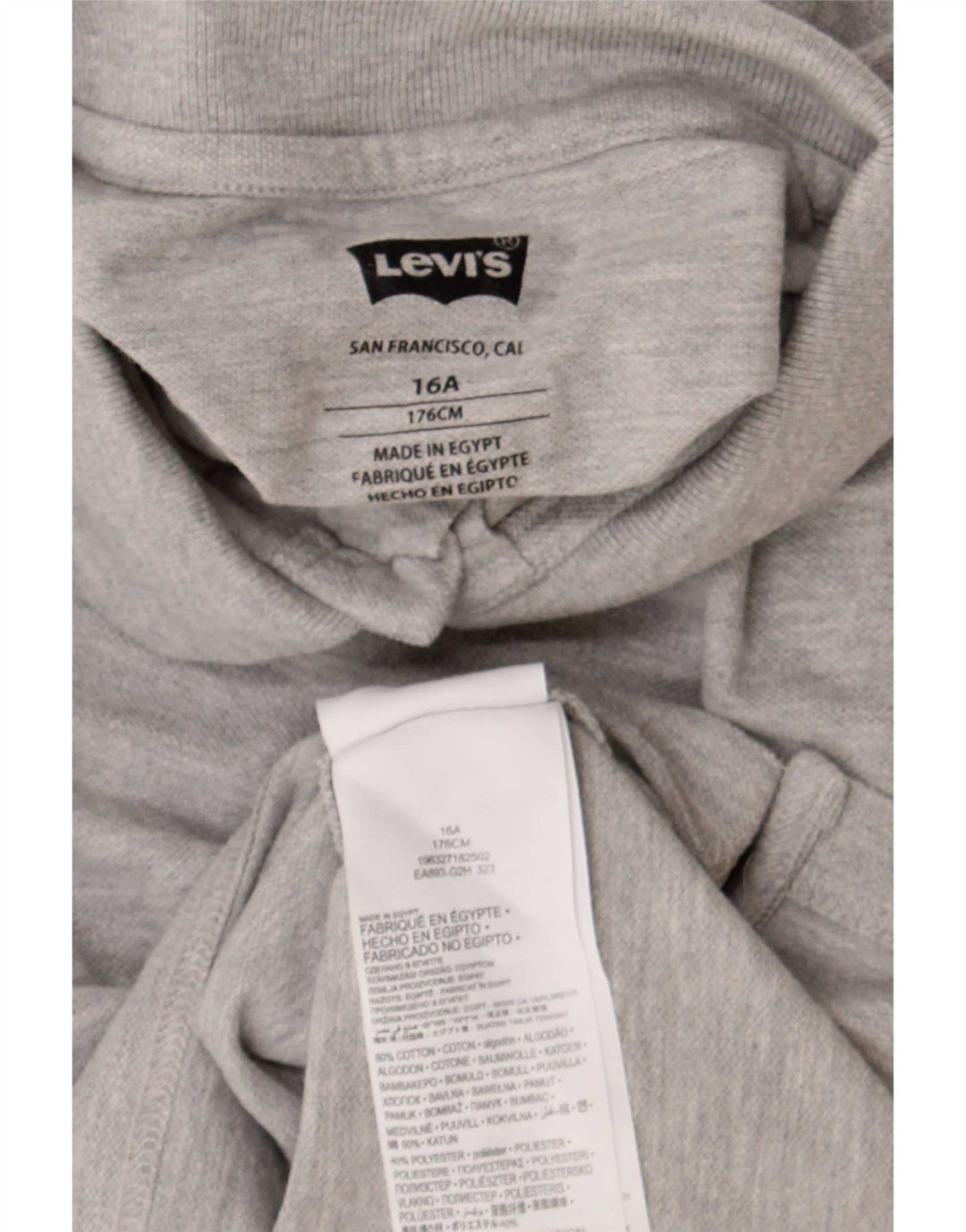 Levi's Polo Garçon 15-16 ans Gris Moucheté Coton