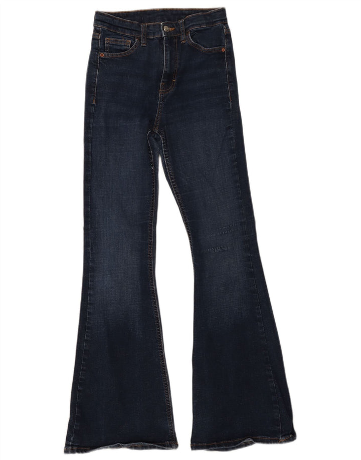 Topshop Jean évasé Femme W26 L29 Bleu Coton
