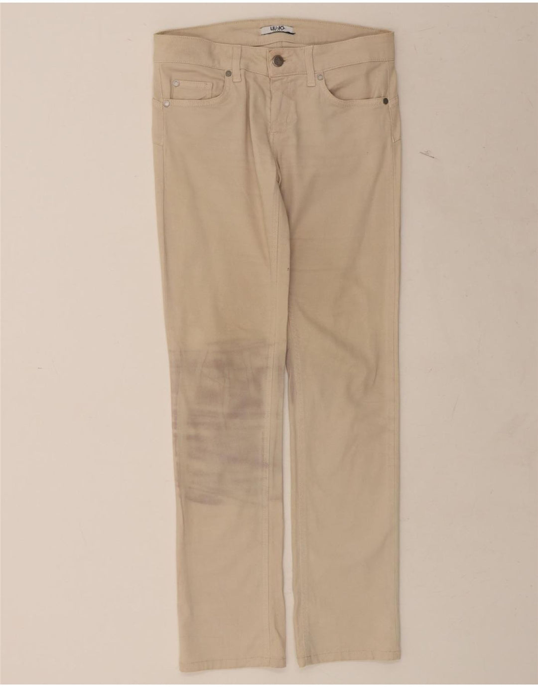 LIU JO Womens Straight Jeans W28 L32 Beige Cotton Vintage Liu Jo and Second-Hand Liu Jo from Messina Hembry 