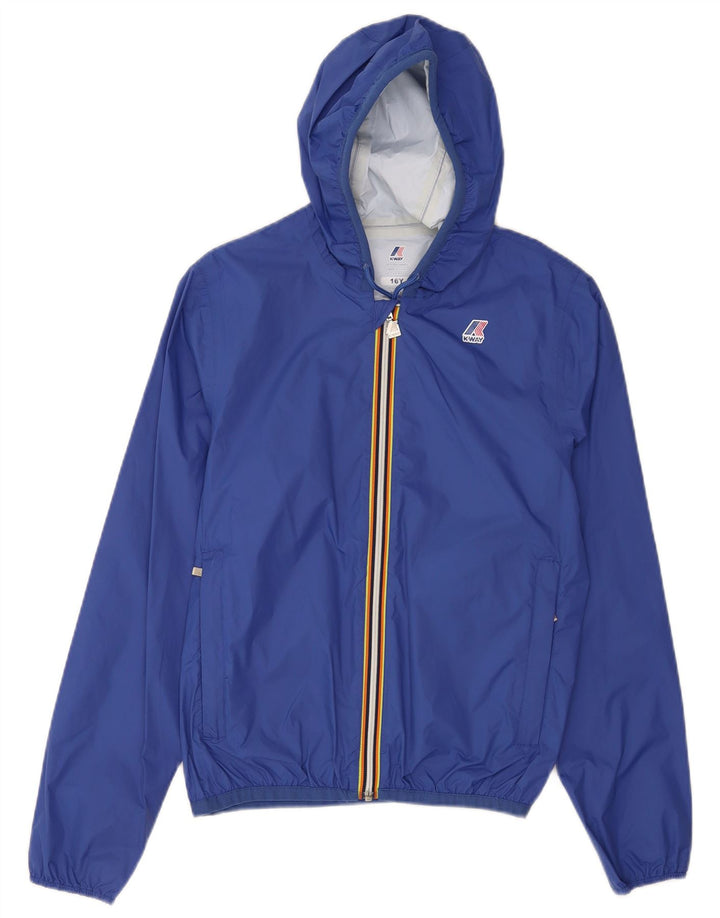 K-Way Veste de pluie à capuche garçon 15-16 ans Bleu Polyamide