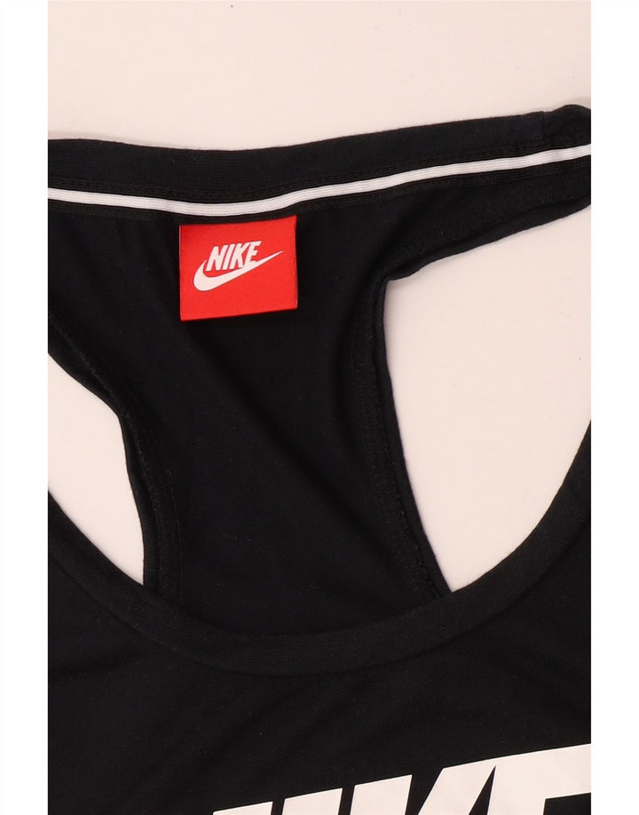 NIKE Débardeur graphique pour femme UK 10 Small Noir