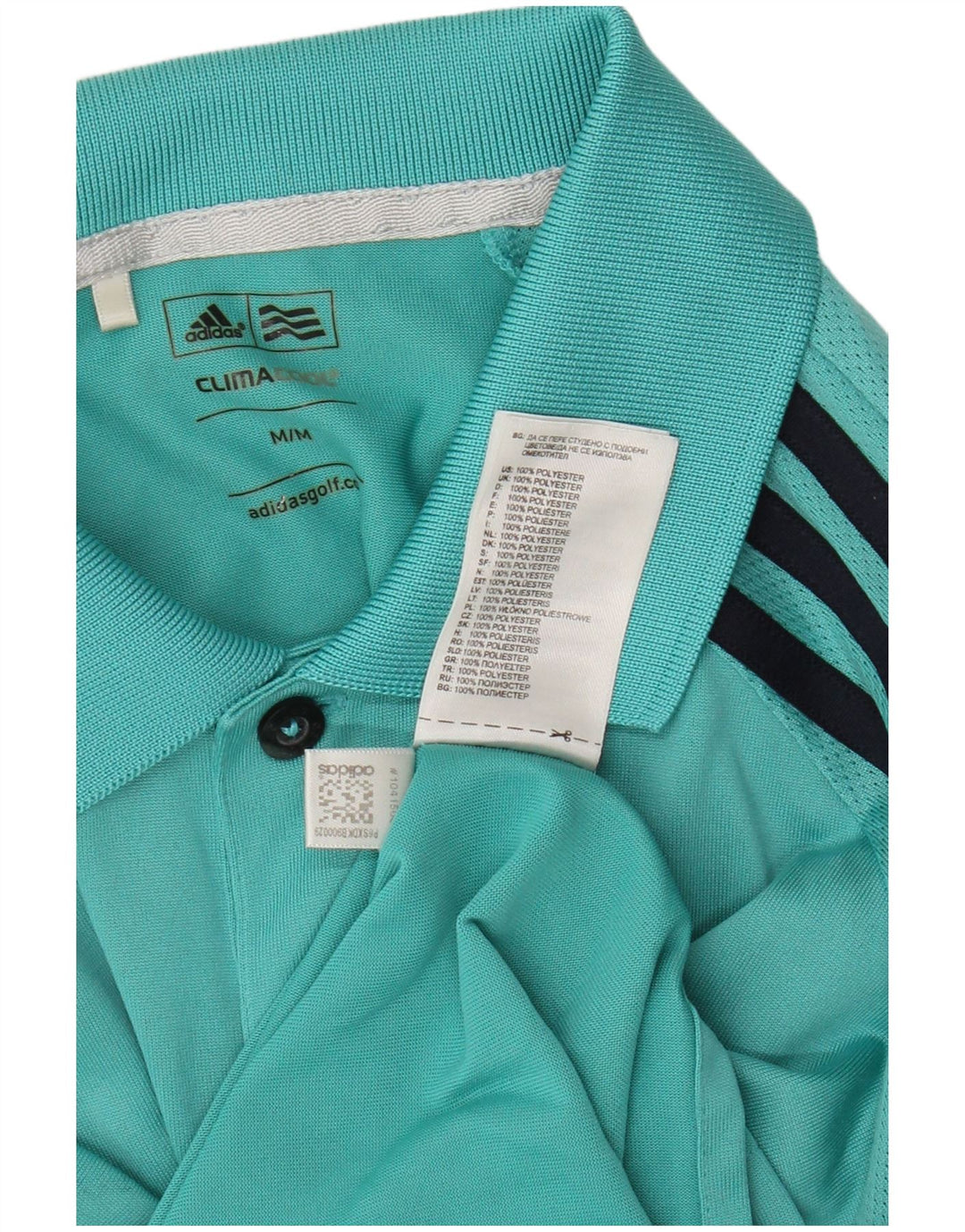 Adidas Polo Climacool Homme Turquoise Moyen Polyester