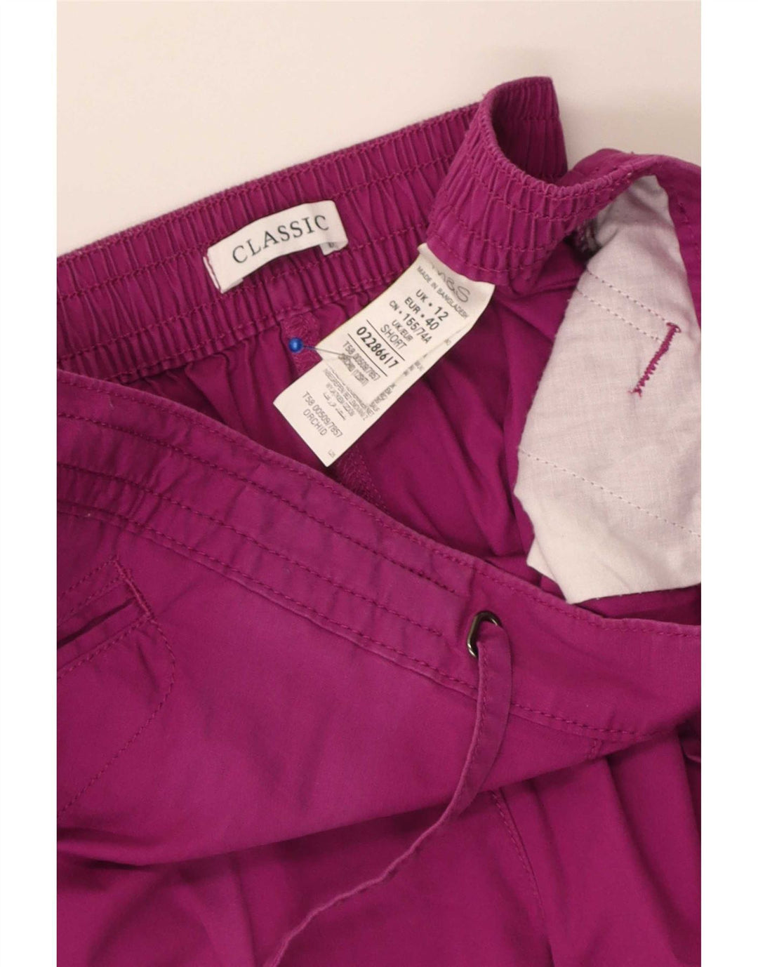 Marks & Spencer Pantalon Capri Femme UK 12 Medium W30 L18 Violet