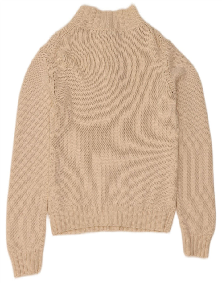 North Sails Pull Cardigan Femme UK 12 Moyen Blanc Cassé Coton