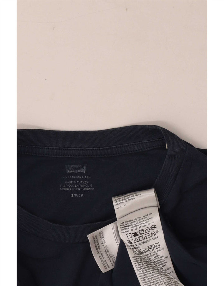 Levi's Graphic T-Shirt Top Small Homme Bleu Marine Coton