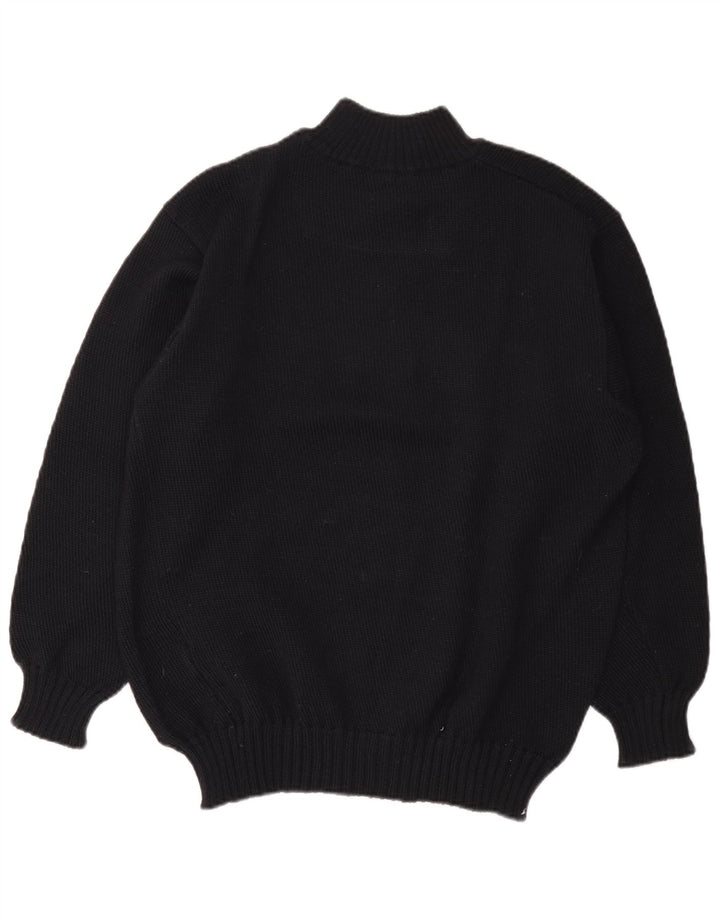 North Sails Pull à col zippé pour homme en laine color block bleu marine moyen