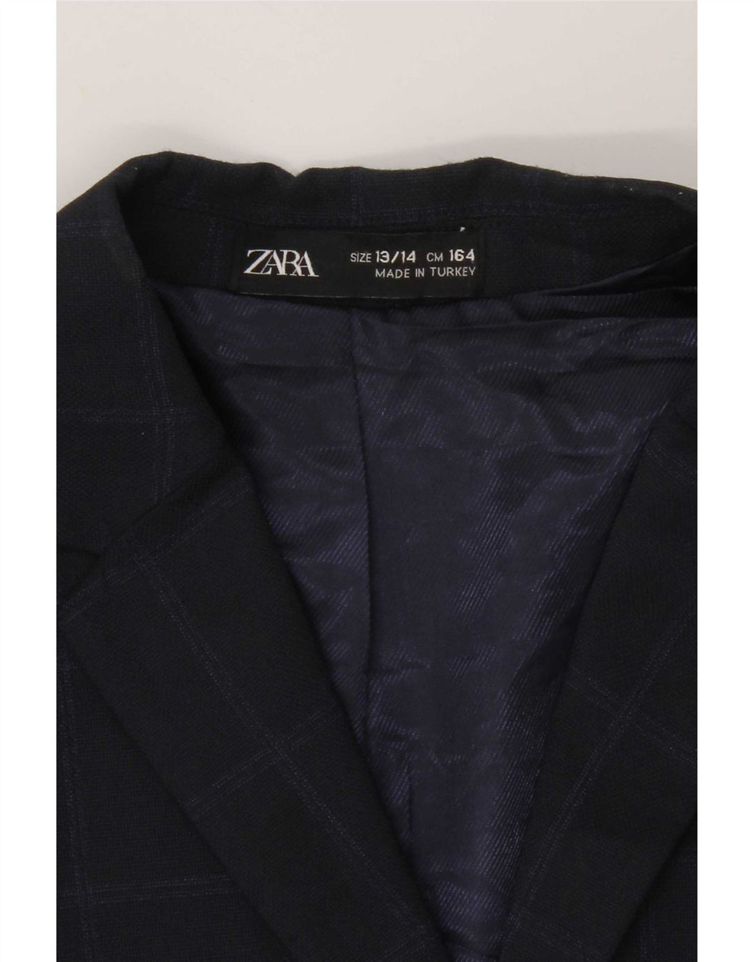 Zara Veste Blazer 2 Boutons Garçon 13-14 ans Bleu Marine à Carreaux Polyester