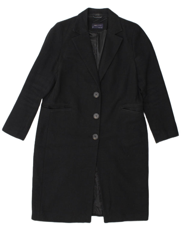 Marks & Spencer Manteau pour femme UK 14 Large Noir Polyester