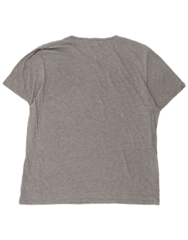 Jack & Jones T-Shirt Graphique Homme Top 2XL Gris Moucheté Coton