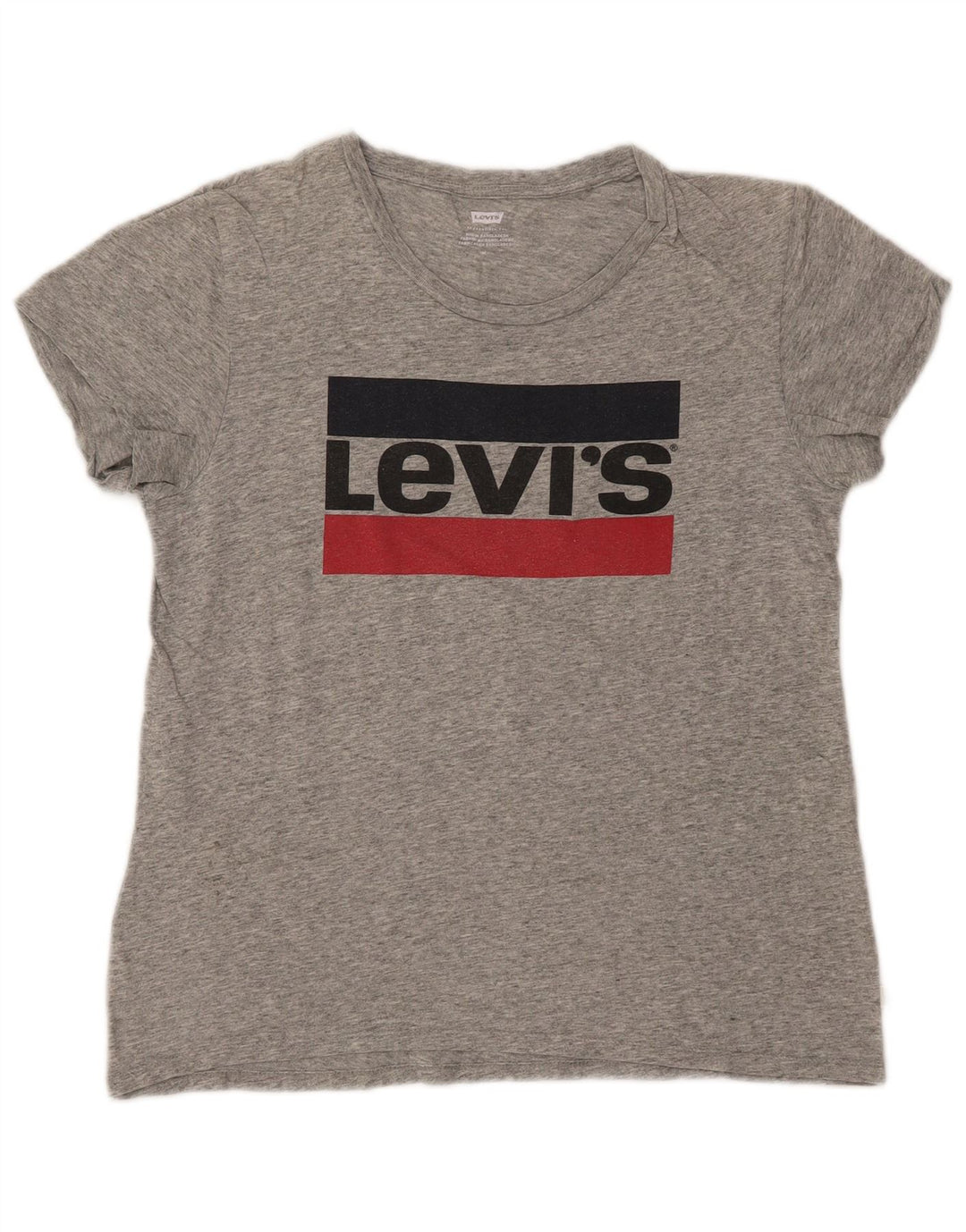 LEVI'S T-shirt graphique pour femme UK 12 Gris moyen moucheté