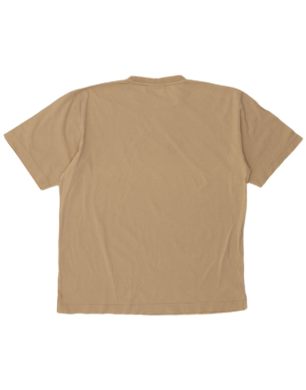 ASICS Mens T-Shirt Top XL Beige Cotton