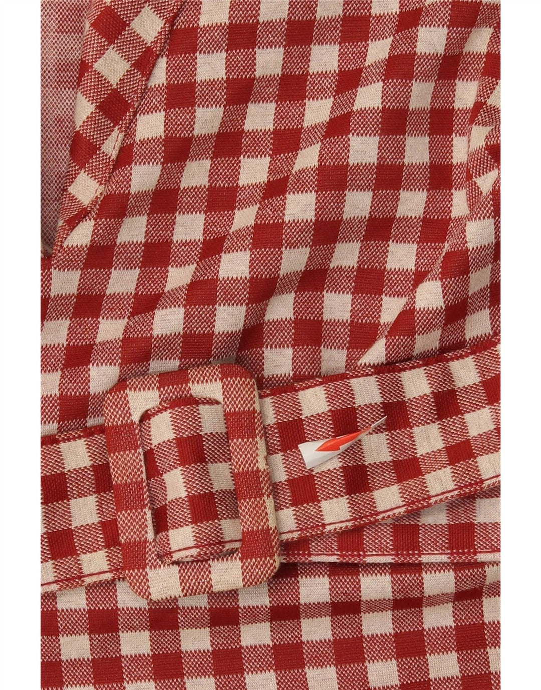 Zara Robe trapèze pour femme UK 8 Petit tissu vichy rouge en polyester