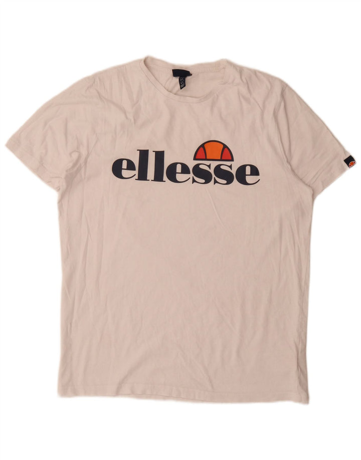 Ellesse T-Shirt Graphique Homme Grand Blanc Coton