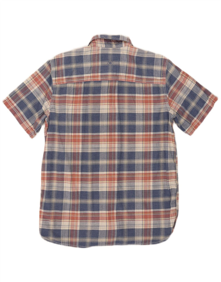 Chemise à manches courtes pour hommes Fat Face en coton à petits carreaux bleus