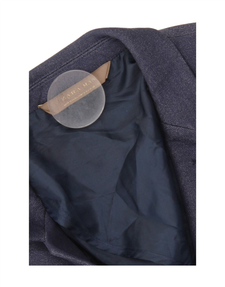 Zara Veste Blazer 2 Boutons Homme EU 56 XL Bleu Marine