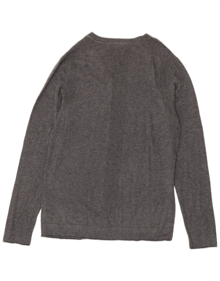 Calvin Klein Jeans Pull col V pour homme en nylon gris Taille L