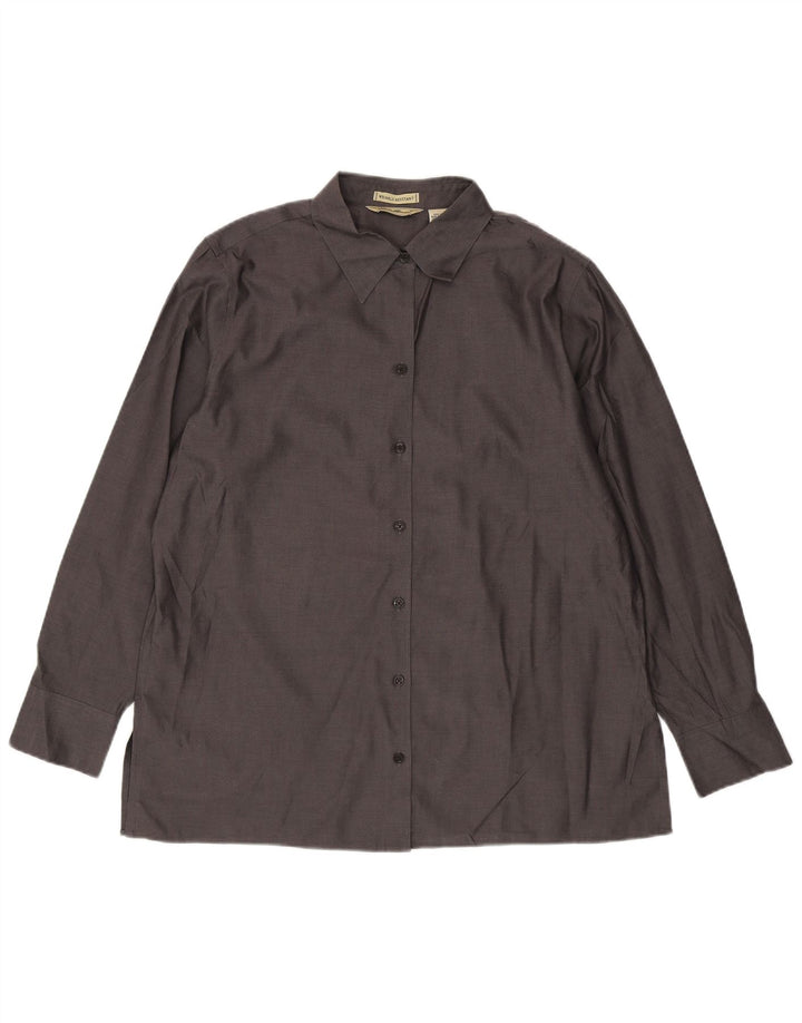 EDDIE BAUER Chemise Femme UK 18 XL Gris Coton