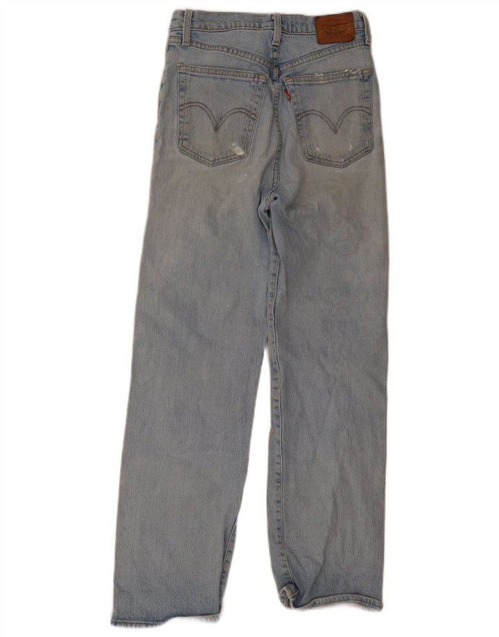 Levi's Jean Droit Ribcage Distressed Femme W27 L29 Bleu Coton