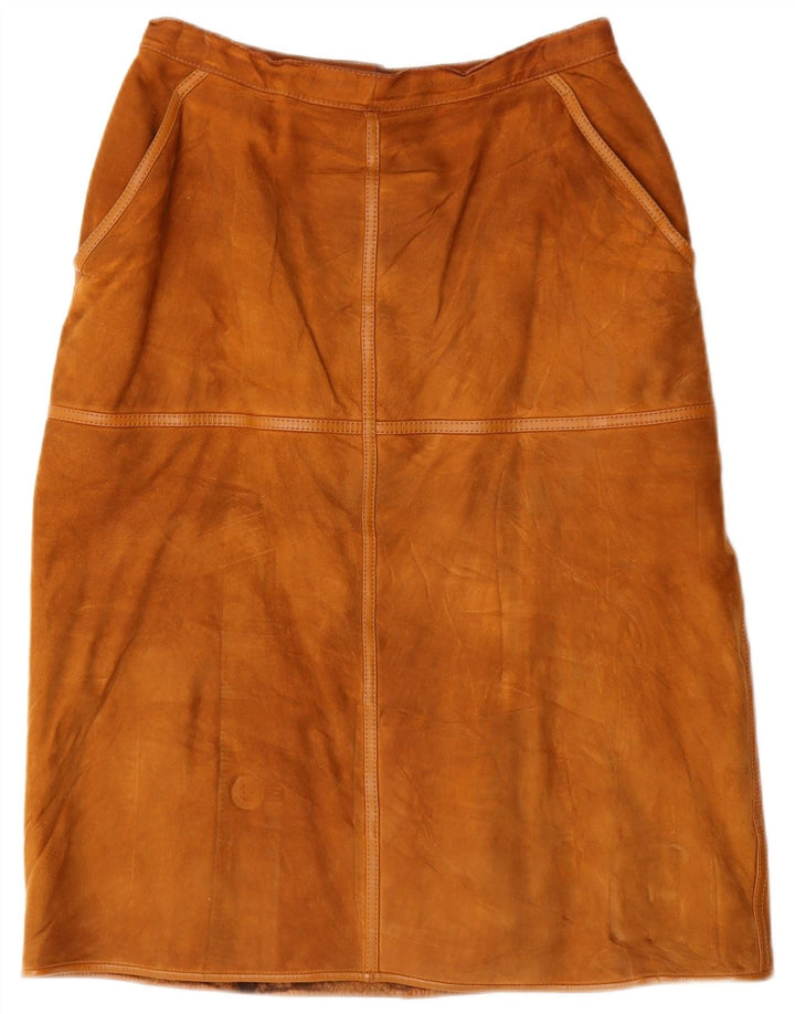 Lesy Femme Jupe En Daim IT 46 Large W27 Cuir Marron