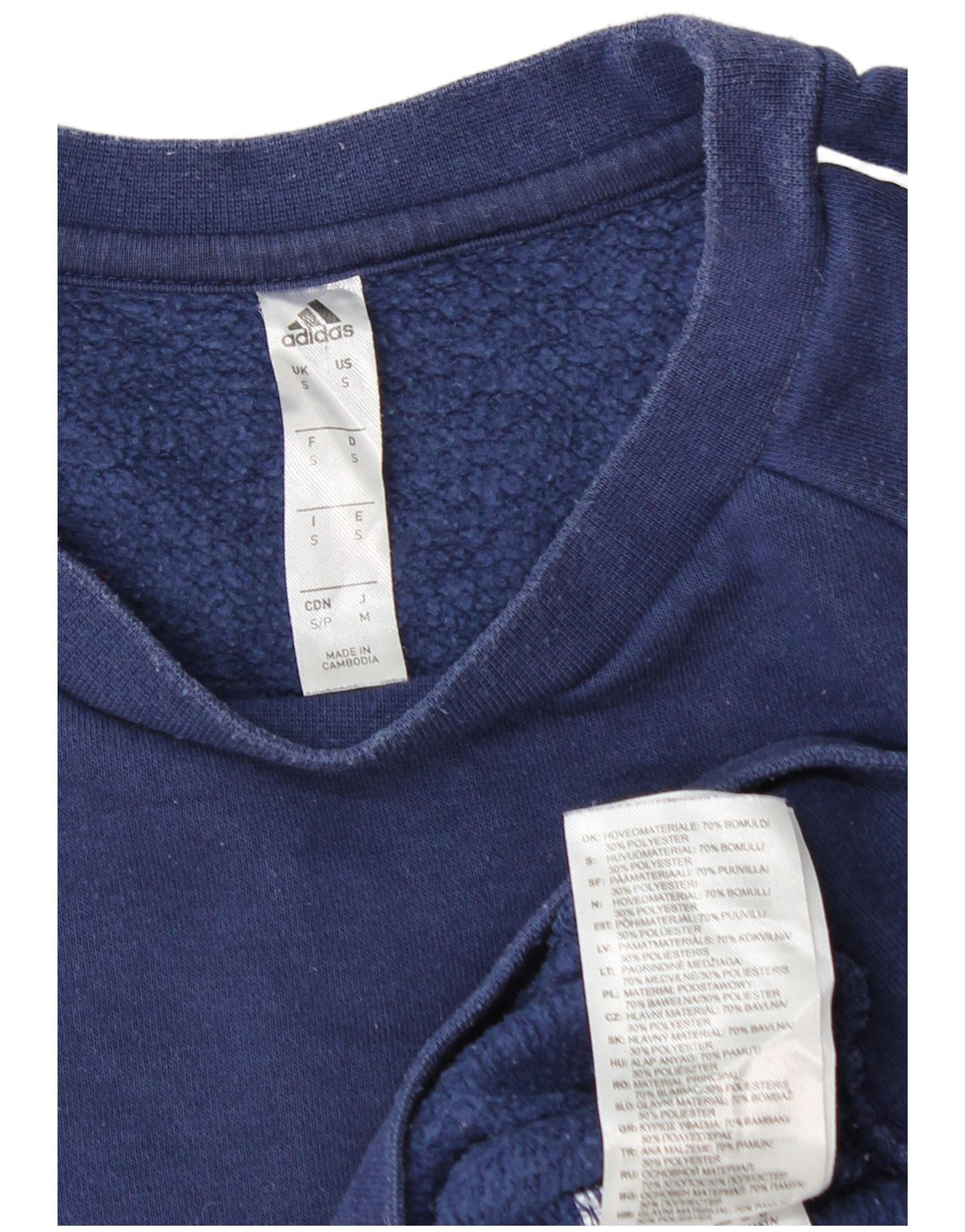 ADIDAS Sweat-shirt pour homme en coton bleu marine Small