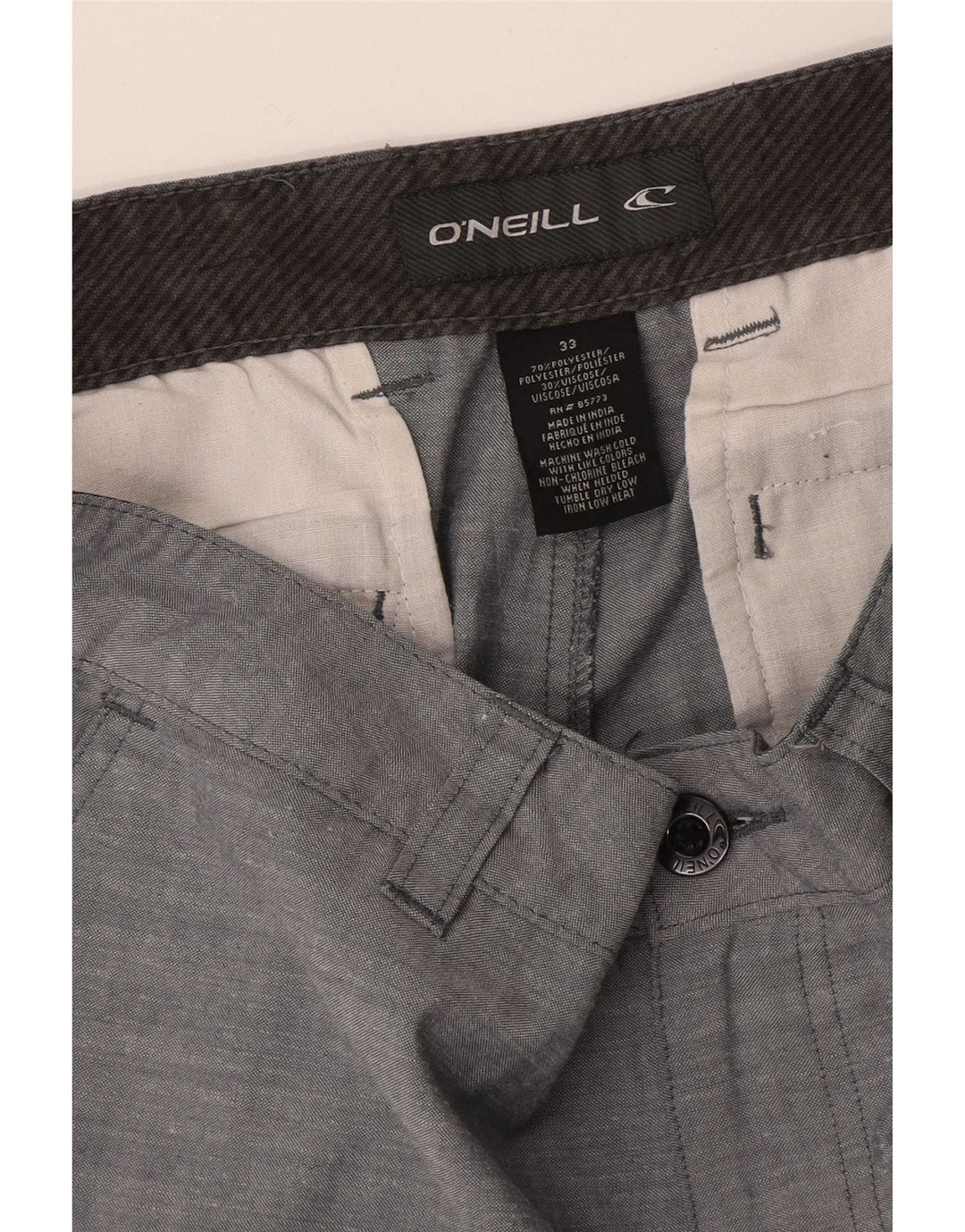 O'Neill Short Chino Homme W33 Gris Moyen Moucheté Polyester