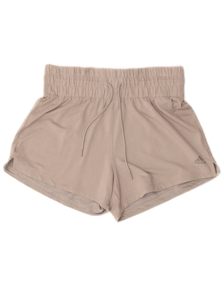 Adidas Short de sport pour femme UK 14 Gris moyen Polyester