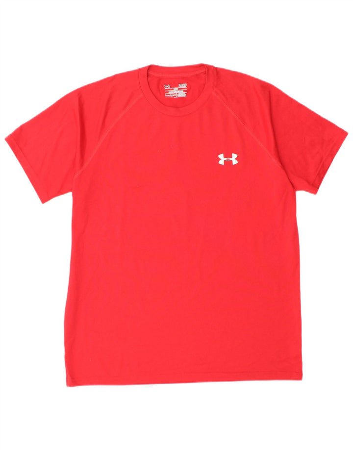UNDER ARMOUR T-Shirt Heat Gear Homme Petit Rouge Polyester